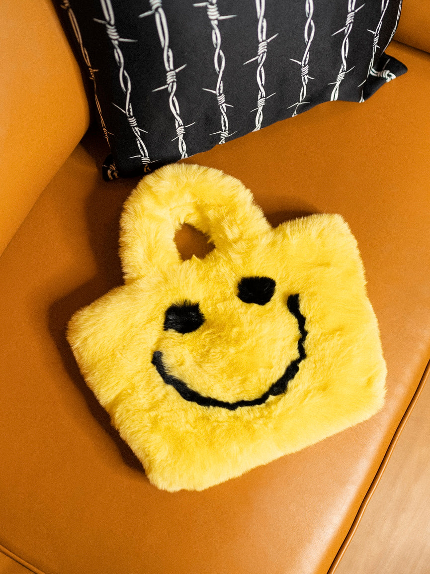 Smiley Face Fuzzy Handbag