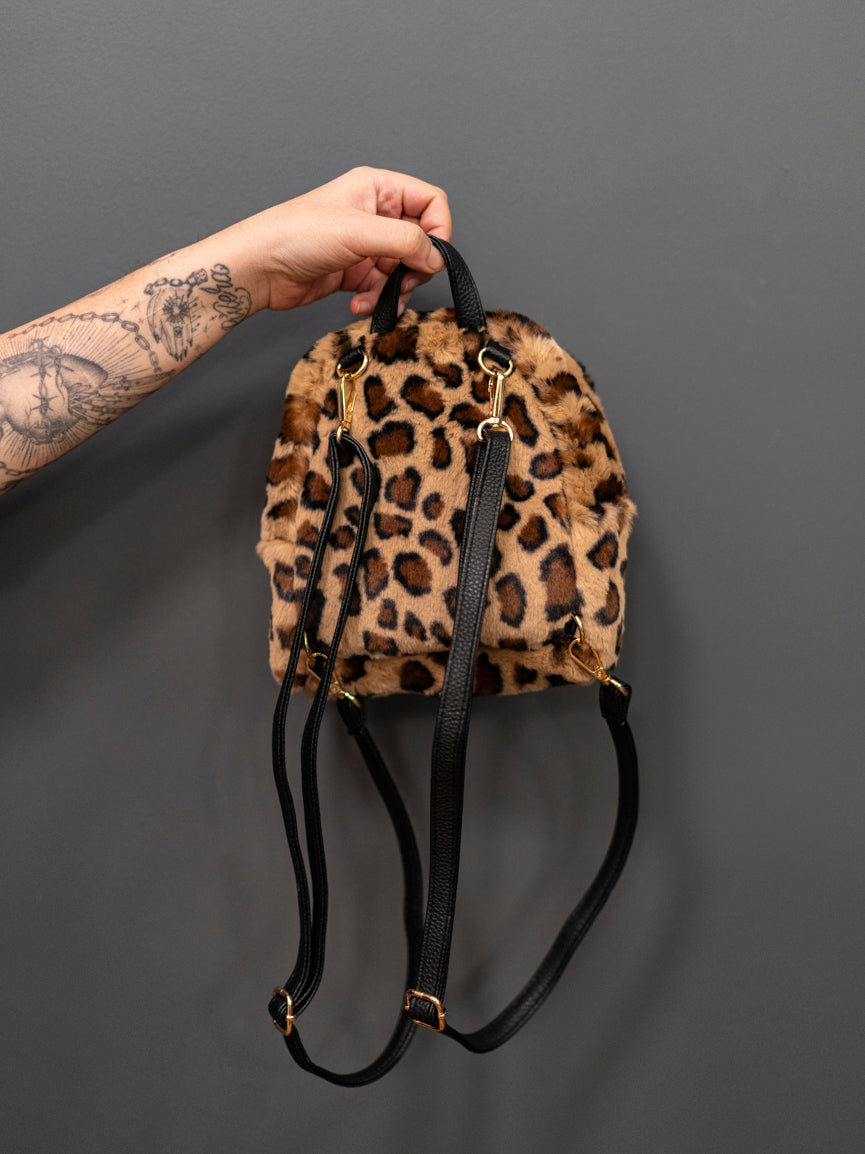 Animal print cheap mini backpack